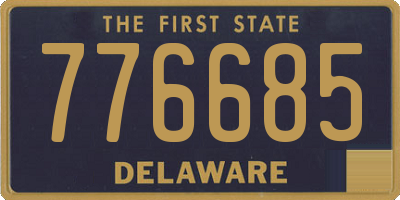 DE license plate 776685