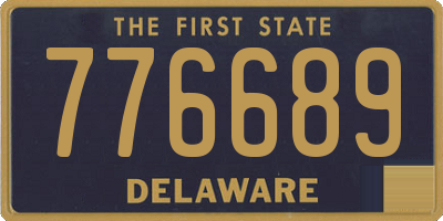 DE license plate 776689