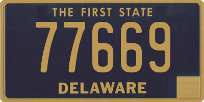 DE license plate 77669