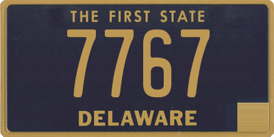 DE license plate 7767