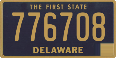 DE license plate 776708