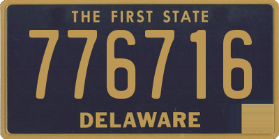 DE license plate 776716