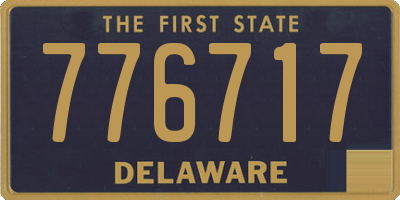 DE license plate 776717