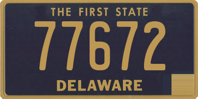 DE license plate 77672