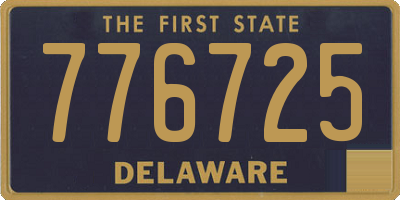 DE license plate 776725