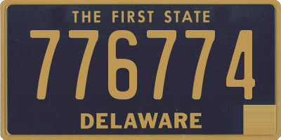 DE license plate 776774