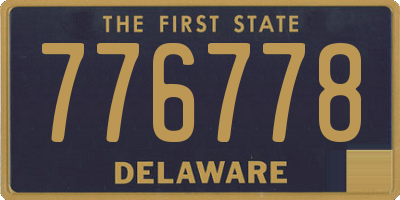 DE license plate 776778