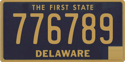DE license plate 776789