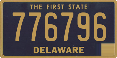 DE license plate 776796