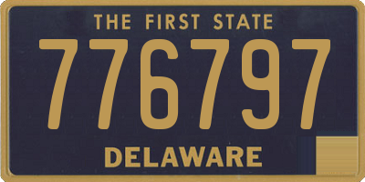 DE license plate 776797