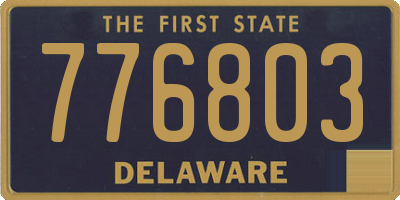 DE license plate 776803
