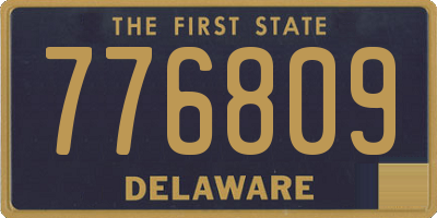 DE license plate 776809