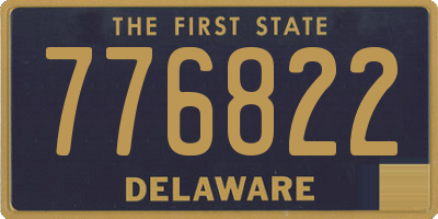DE license plate 776822