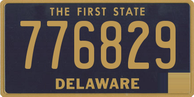 DE license plate 776829