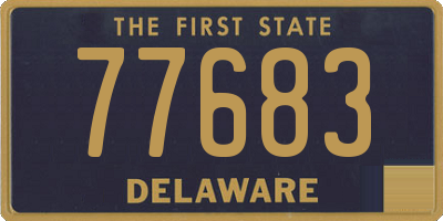 DE license plate 77683