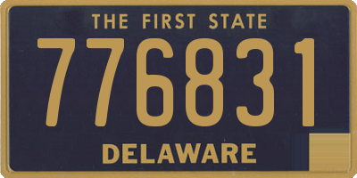 DE license plate 776831