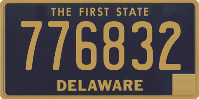 DE license plate 776832