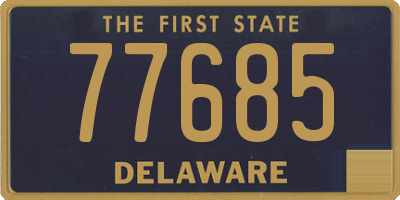 DE license plate 77685