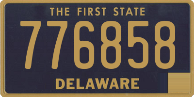 DE license plate 776858