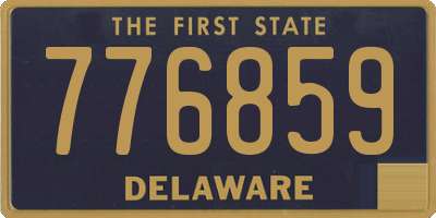 DE license plate 776859