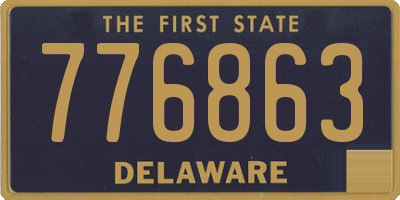 DE license plate 776863