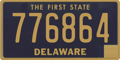 DE license plate 776864