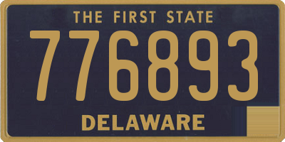 DE license plate 776893