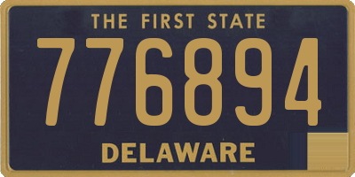 DE license plate 776894