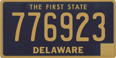 DE license plate 776923