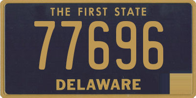 DE license plate 77696