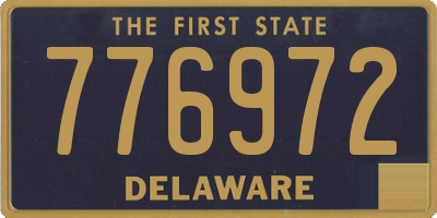 DE license plate 776972