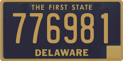 DE license plate 776981