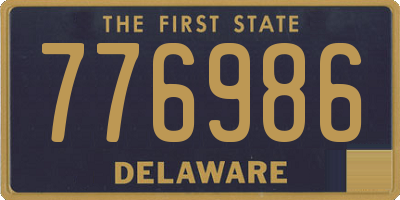 DE license plate 776986