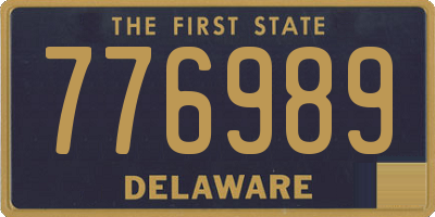 DE license plate 776989