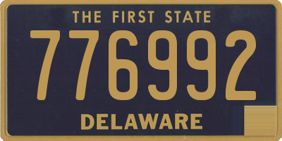 DE license plate 776992
