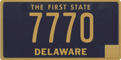 DE license plate 7770