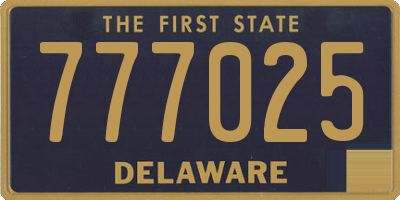 DE license plate 777025
