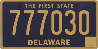 DE license plate 777030