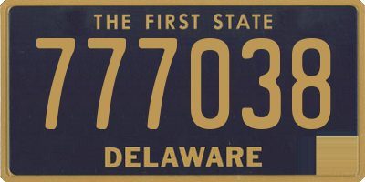 DE license plate 777038