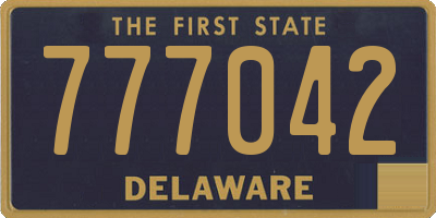 DE license plate 777042