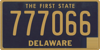 DE license plate 777066