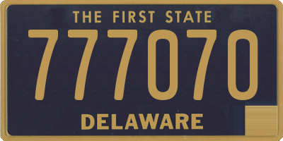 DE license plate 777070