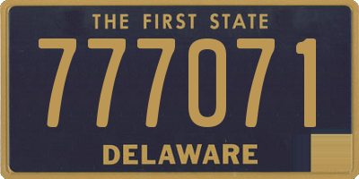 DE license plate 777071