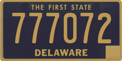 DE license plate 777072