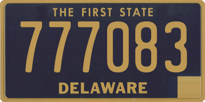 DE license plate 777083
