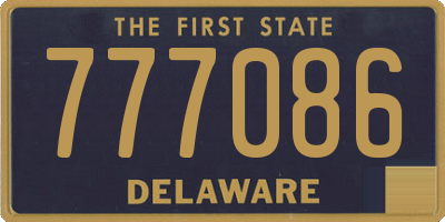 DE license plate 777086