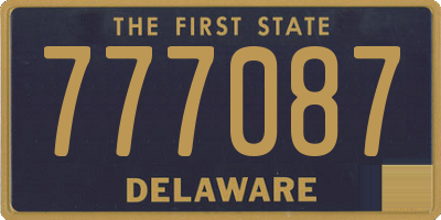 DE license plate 777087