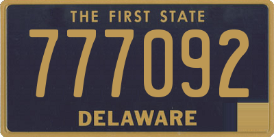 DE license plate 777092