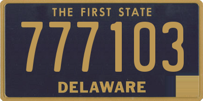 DE license plate 777103