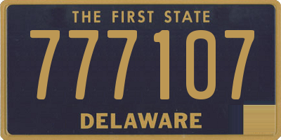 DE license plate 777107